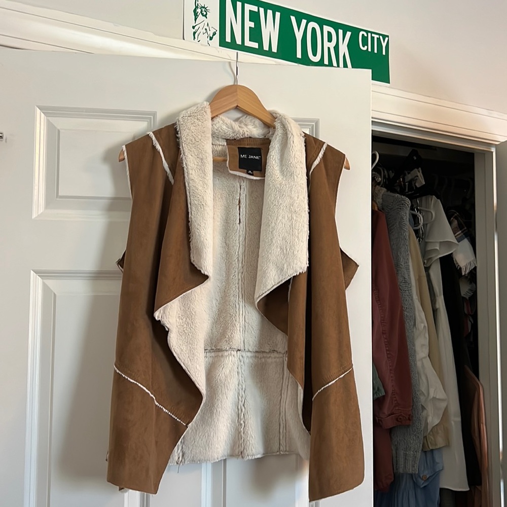 Brown winter vest